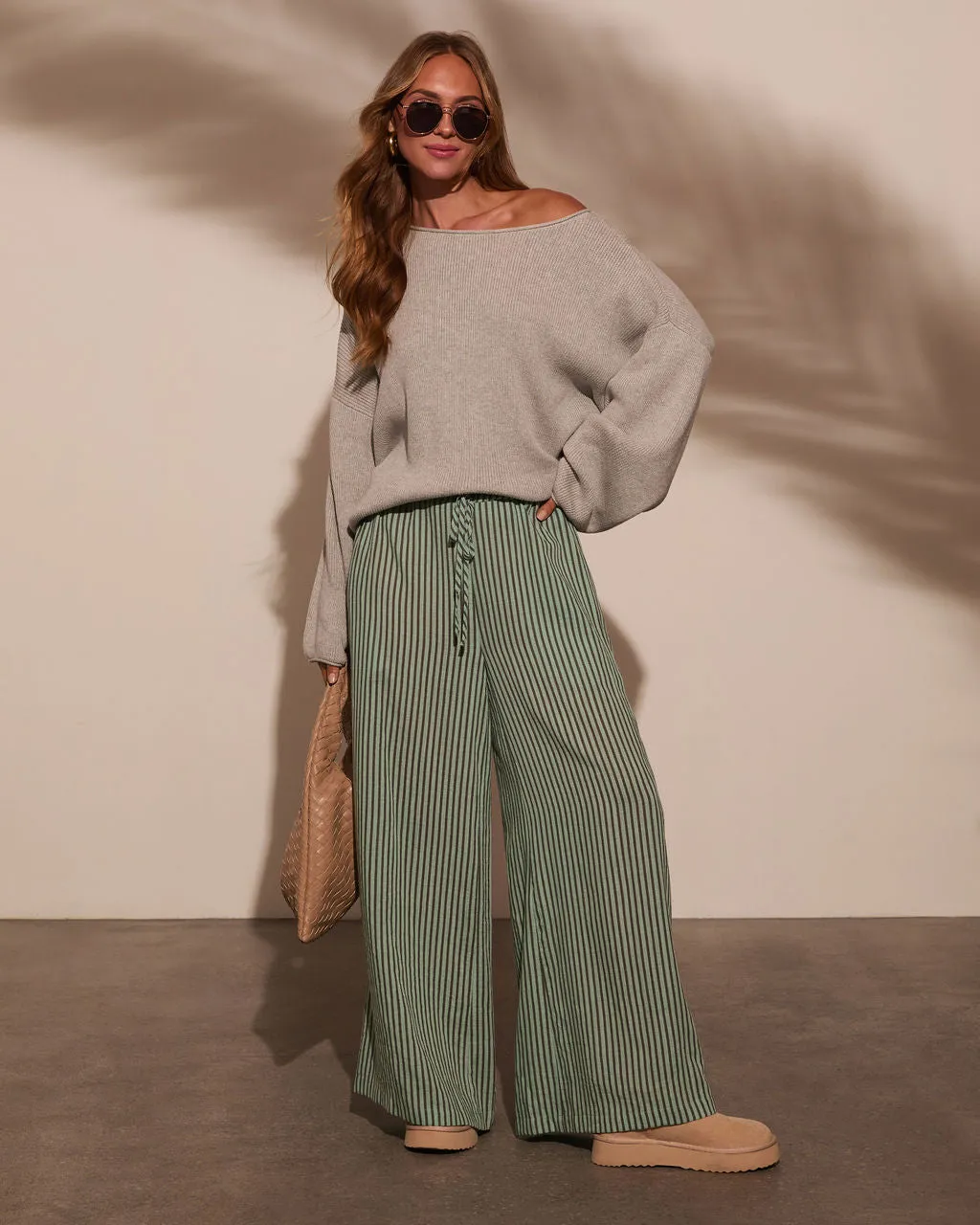 Addiena Striped Drawstring Pant