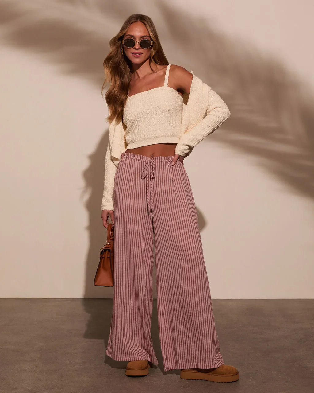 Addiena Striped Drawstring Pant