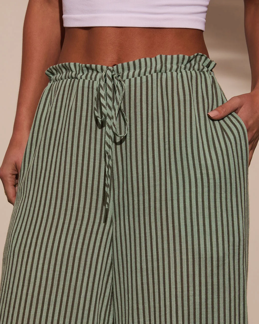 Addiena Striped Drawstring Pant