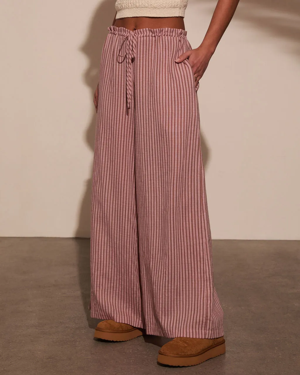 Addiena Striped Drawstring Pant