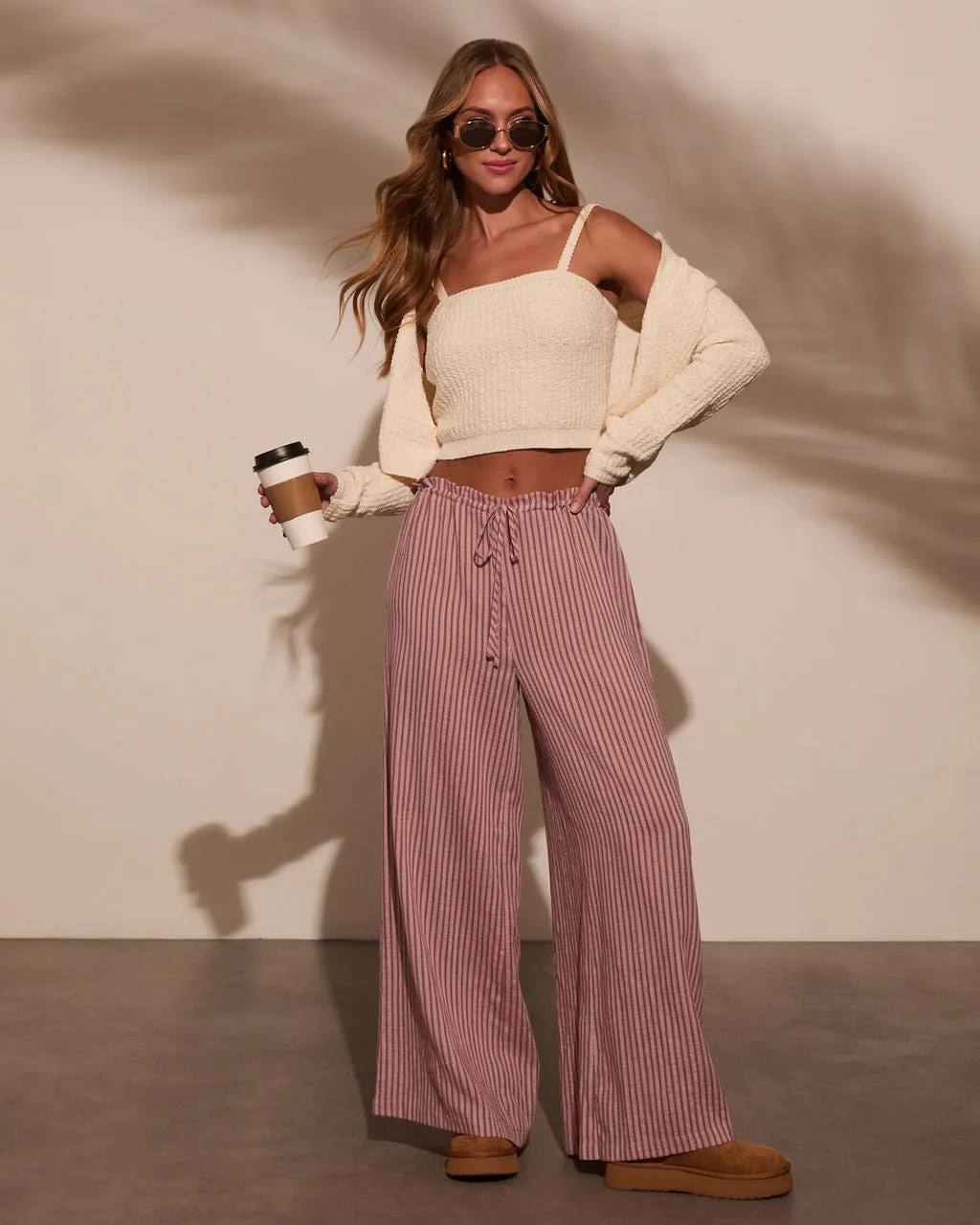 Addiena Striped Drawstring Pant