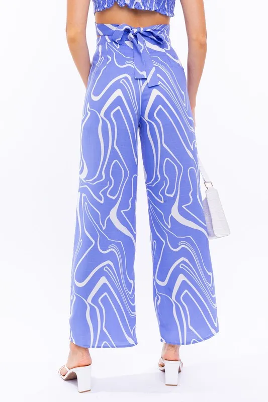 Breezy Swirl Wide-Leg Pants