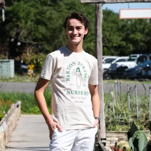 BSN T-Shirt White w/ Light Green Letters