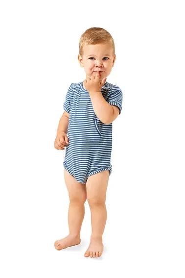 Burda Pattern 9384 Babies' Bodysuit and Rompers (1M-2Yr)