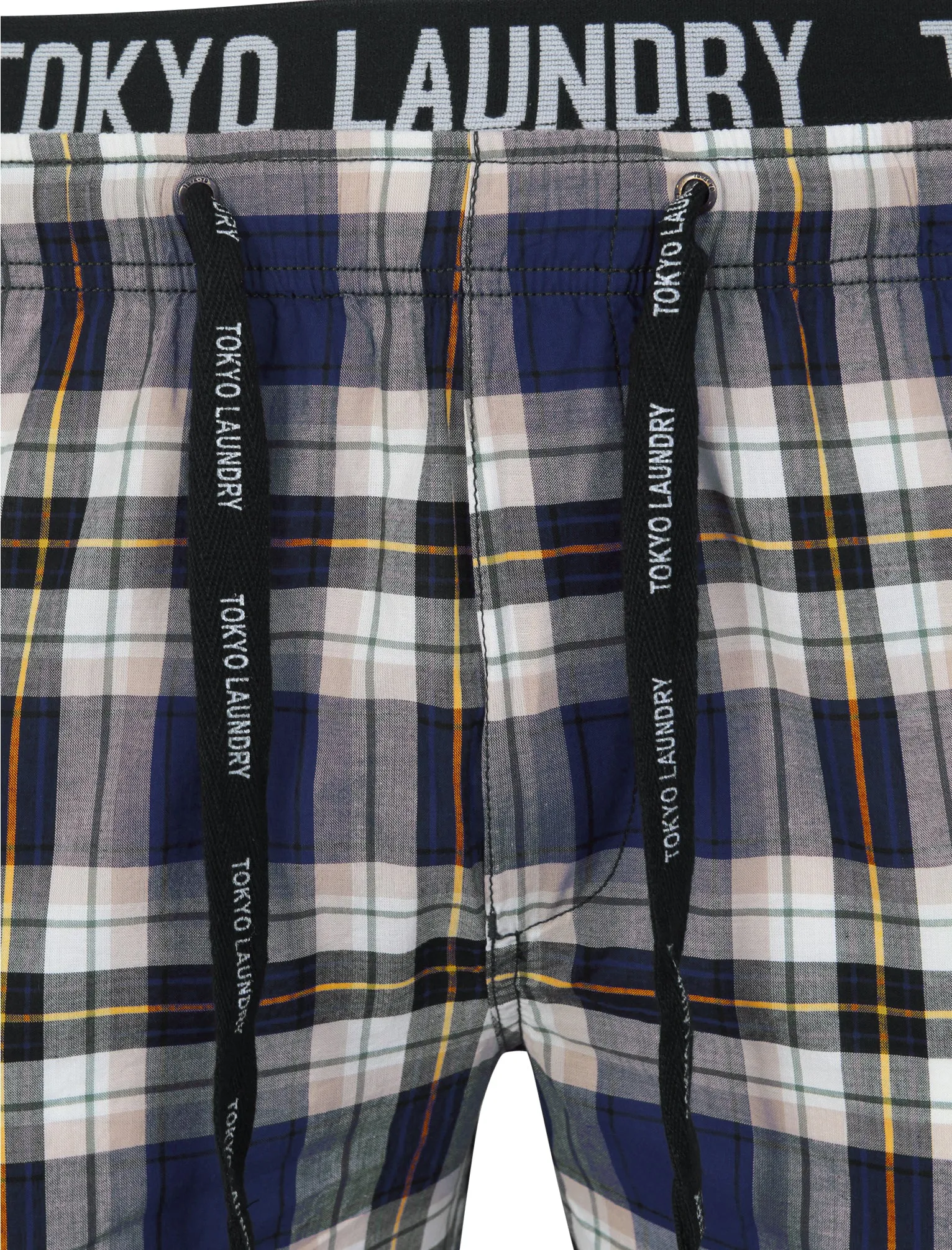 Clissold Checked Lounge Pants in Blue / Yellow - Tokyo Laundry