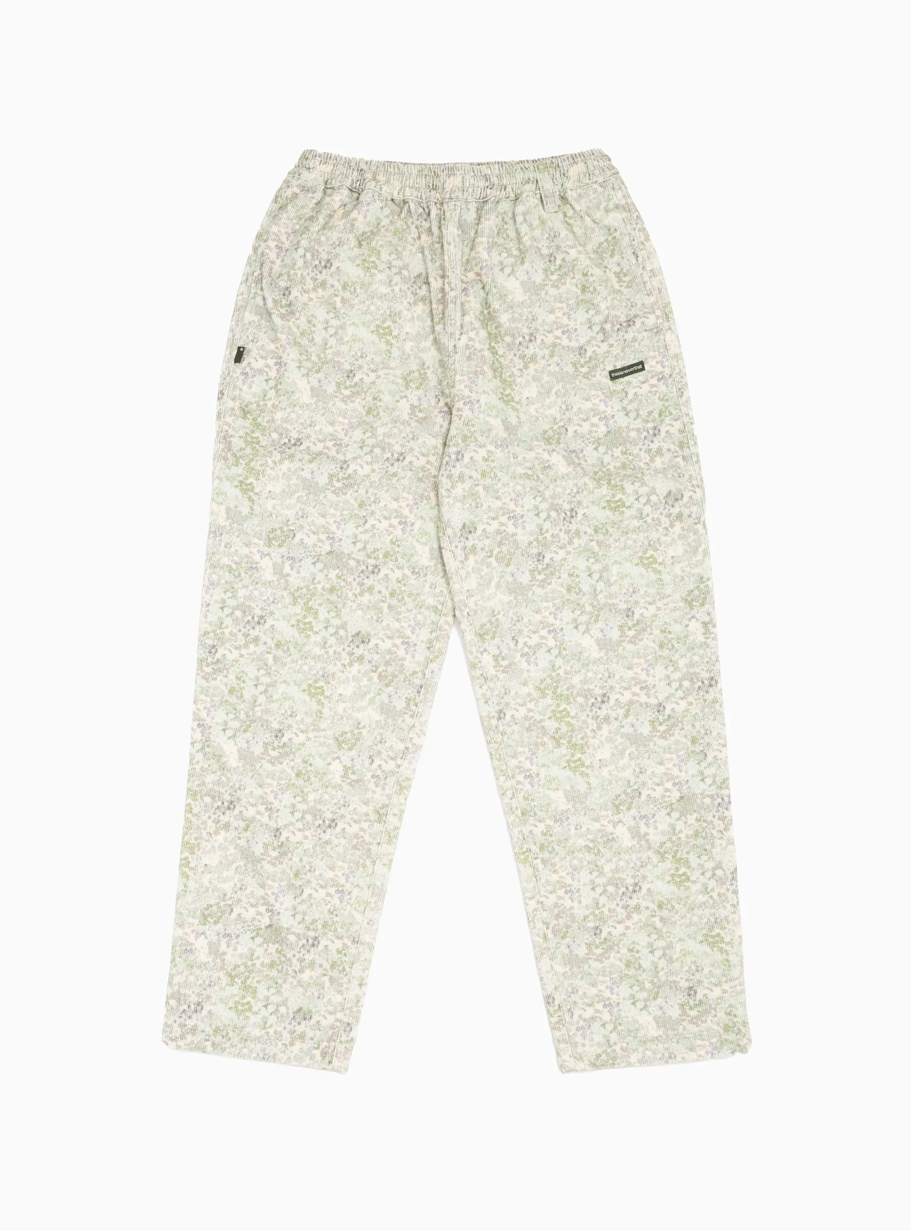 Corduroy Floral Trousers Green