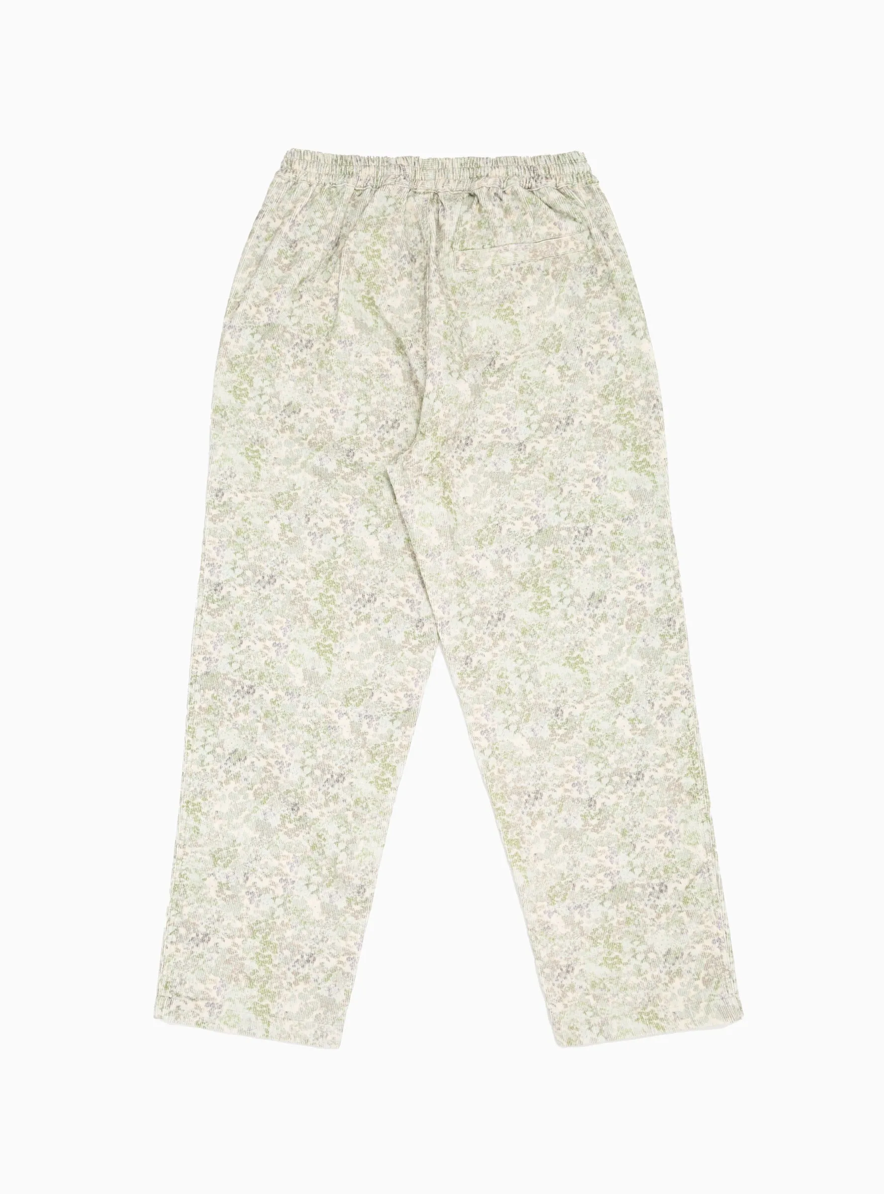 Corduroy Floral Trousers Green