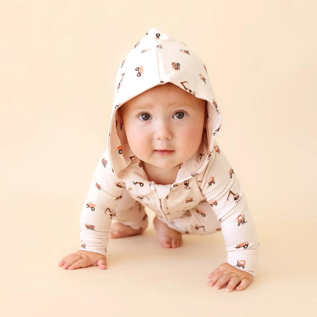 Dalton French Terry Zippered Hooded Romper