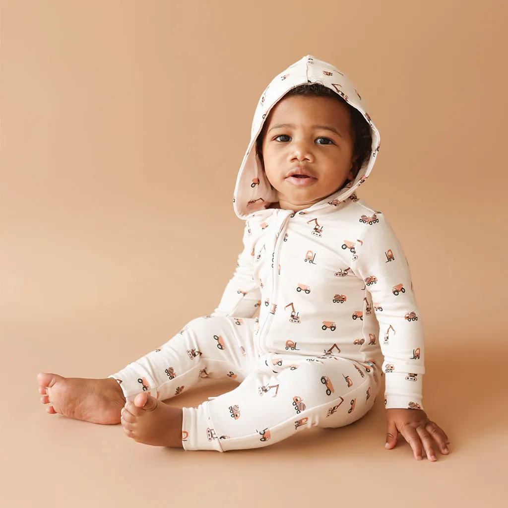 Dalton French Terry Zippered Hooded Romper