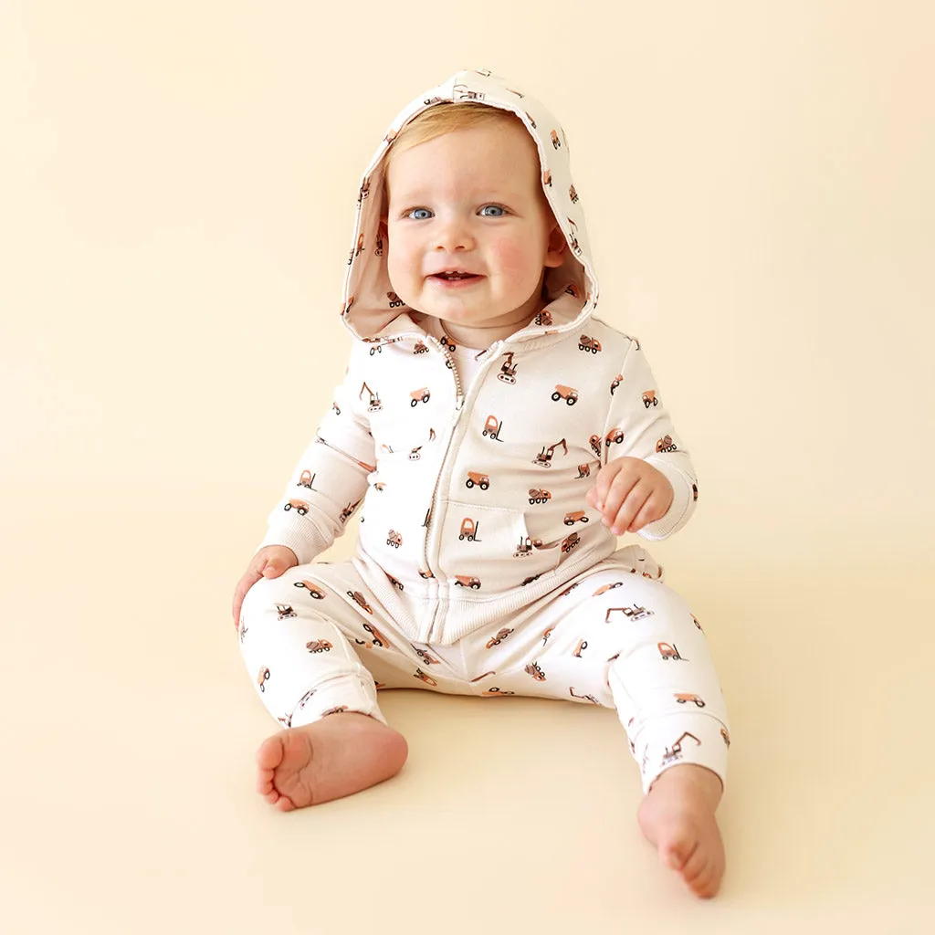 Dalton French Terry Zippered Hooded Romper