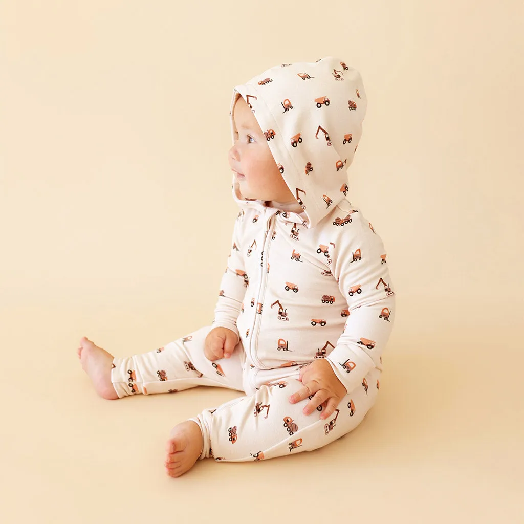 Dalton French Terry Zippered Hooded Romper