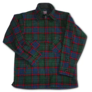 Double Cape Jac Shirt - Green Blue Red Windowpane