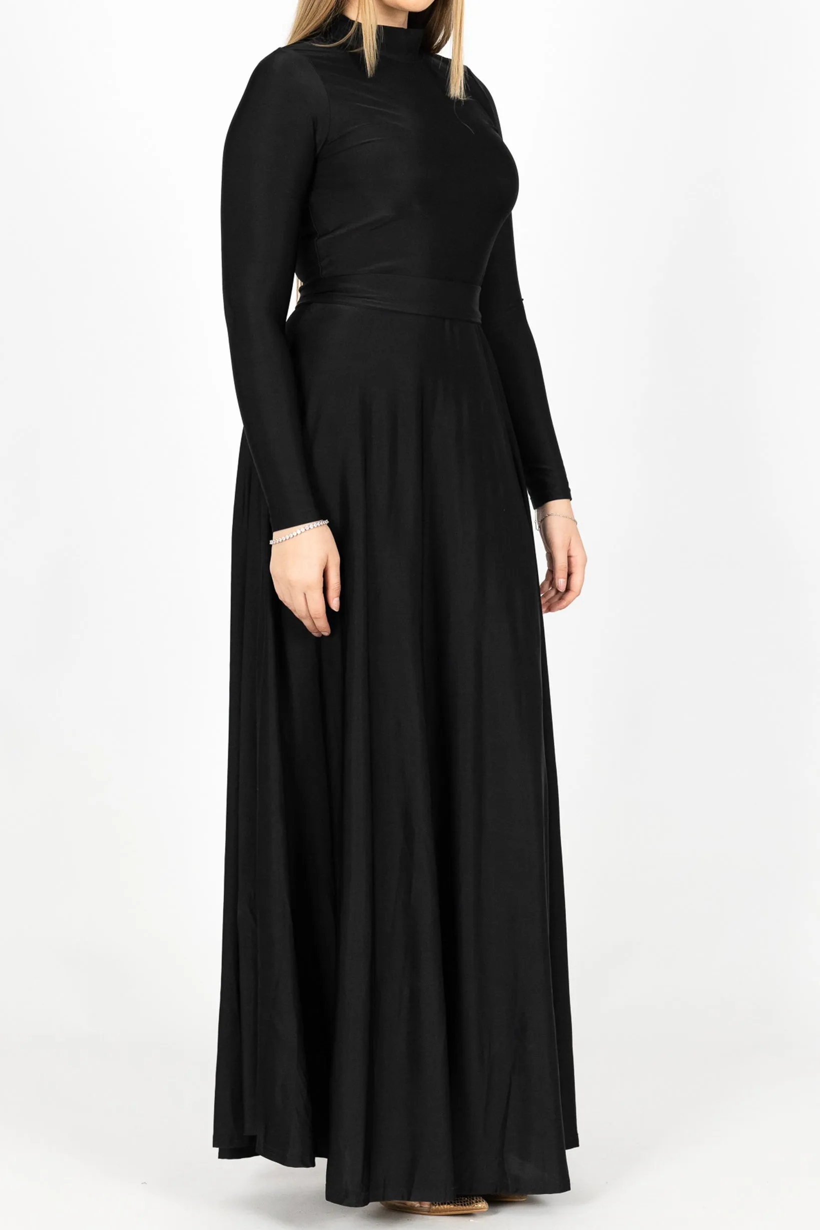 Elara Satin Maxi Dress