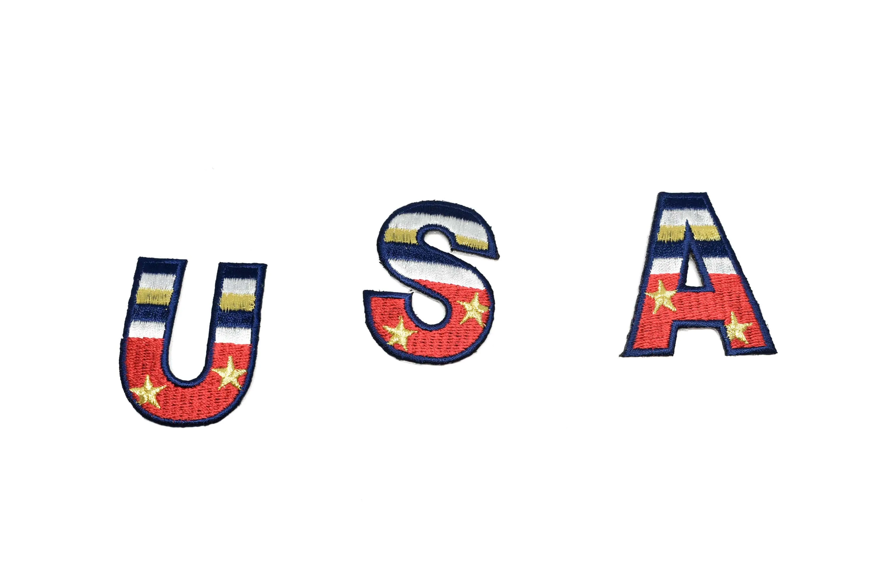 Embroidered USA Iron-On Patch