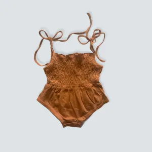 Emma Grace Shoppe Bubble Romper - Rust