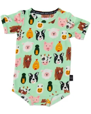 Farm Friends Organic Short Sleeve Romper