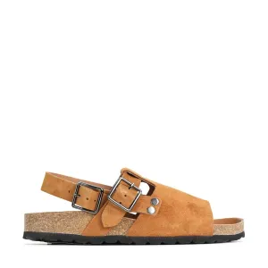 GIANN CROSSOVER STRAP SANDALS LEATHER