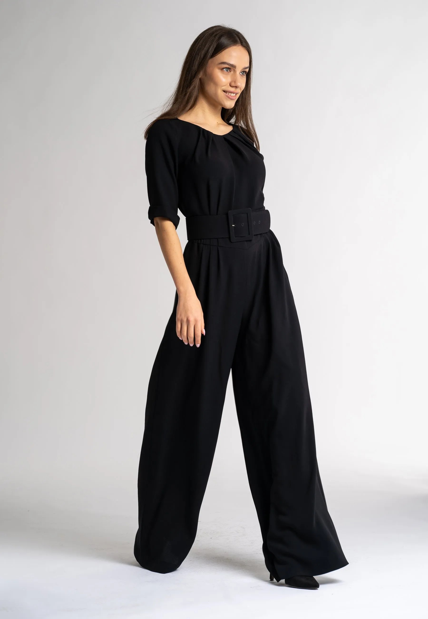 Giulia Jumpsuit: Black Jumpsuit Australia | Long Black Jumpsuit