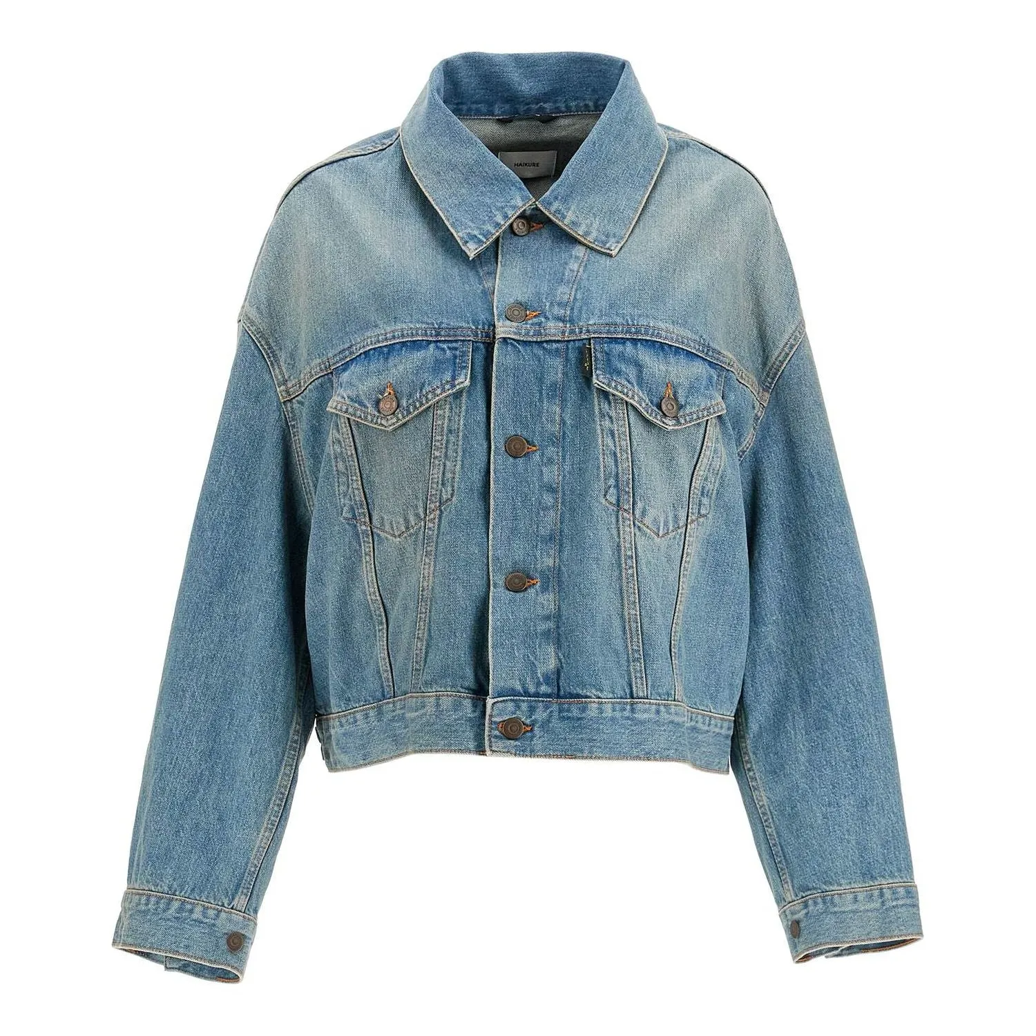 Haikure denim boxy jacket with spencer