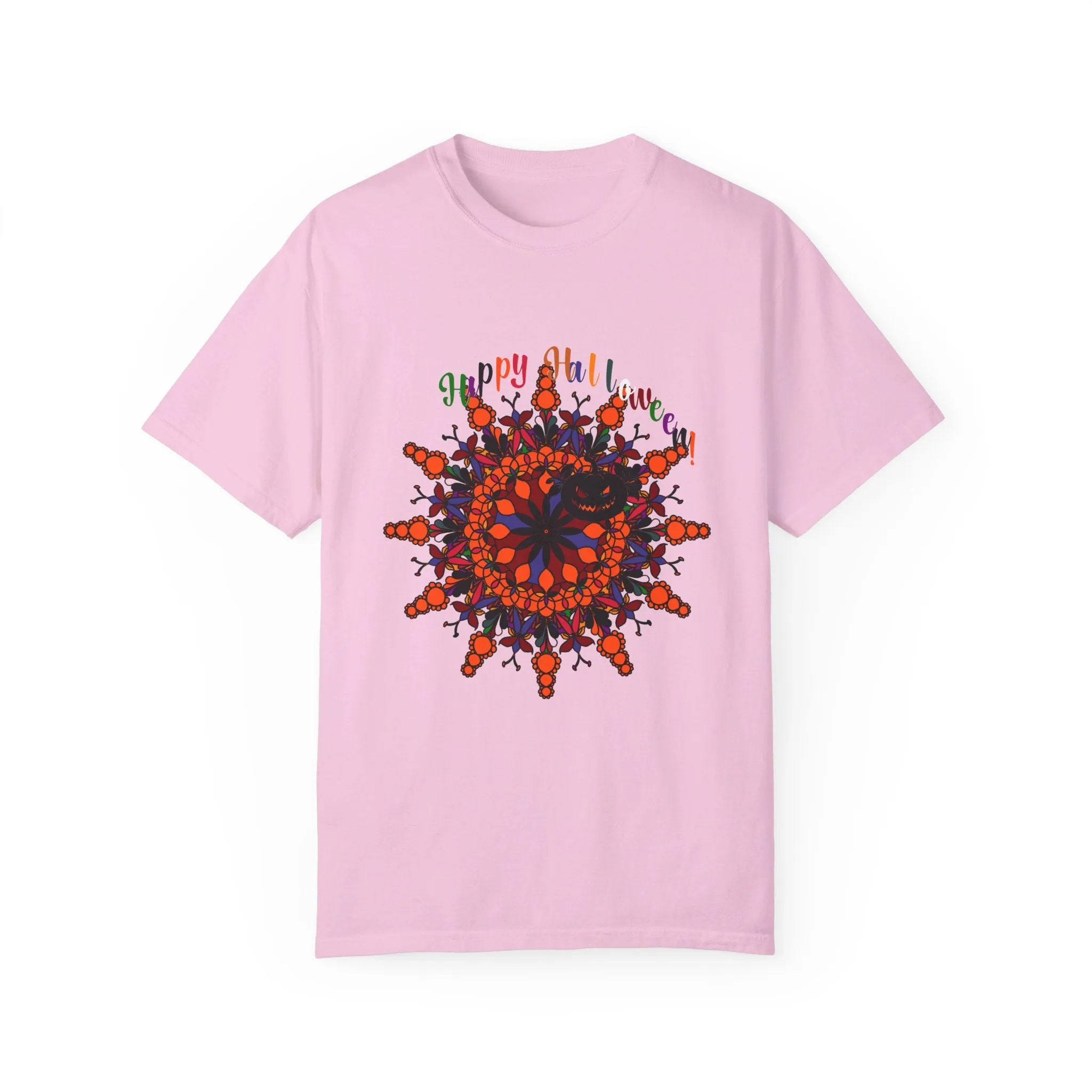 Handmade Pumpkin Mandala Tee - Unisex Mandala Design