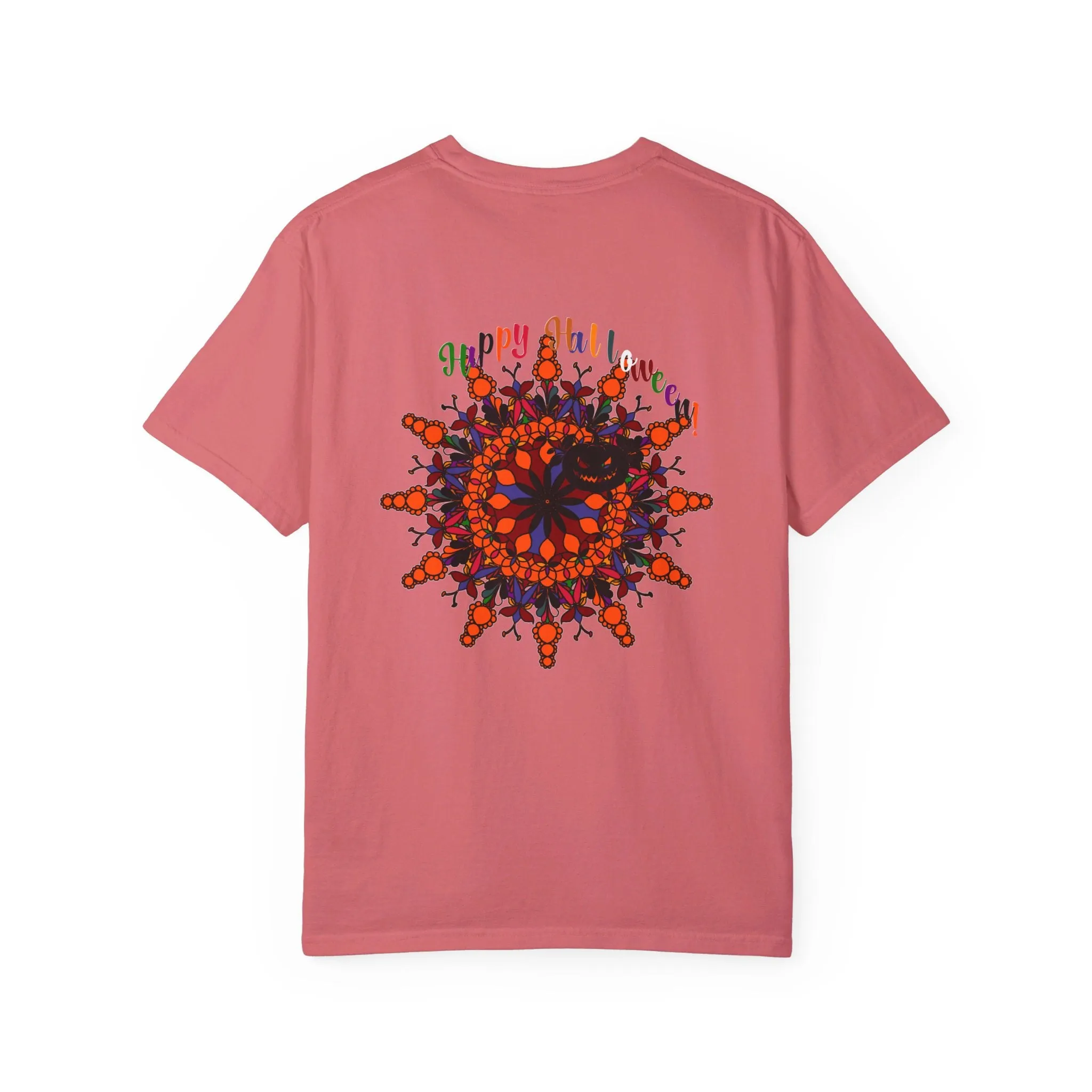 Handmade Pumpkin Mandala Tee - Unisex Mandala Design