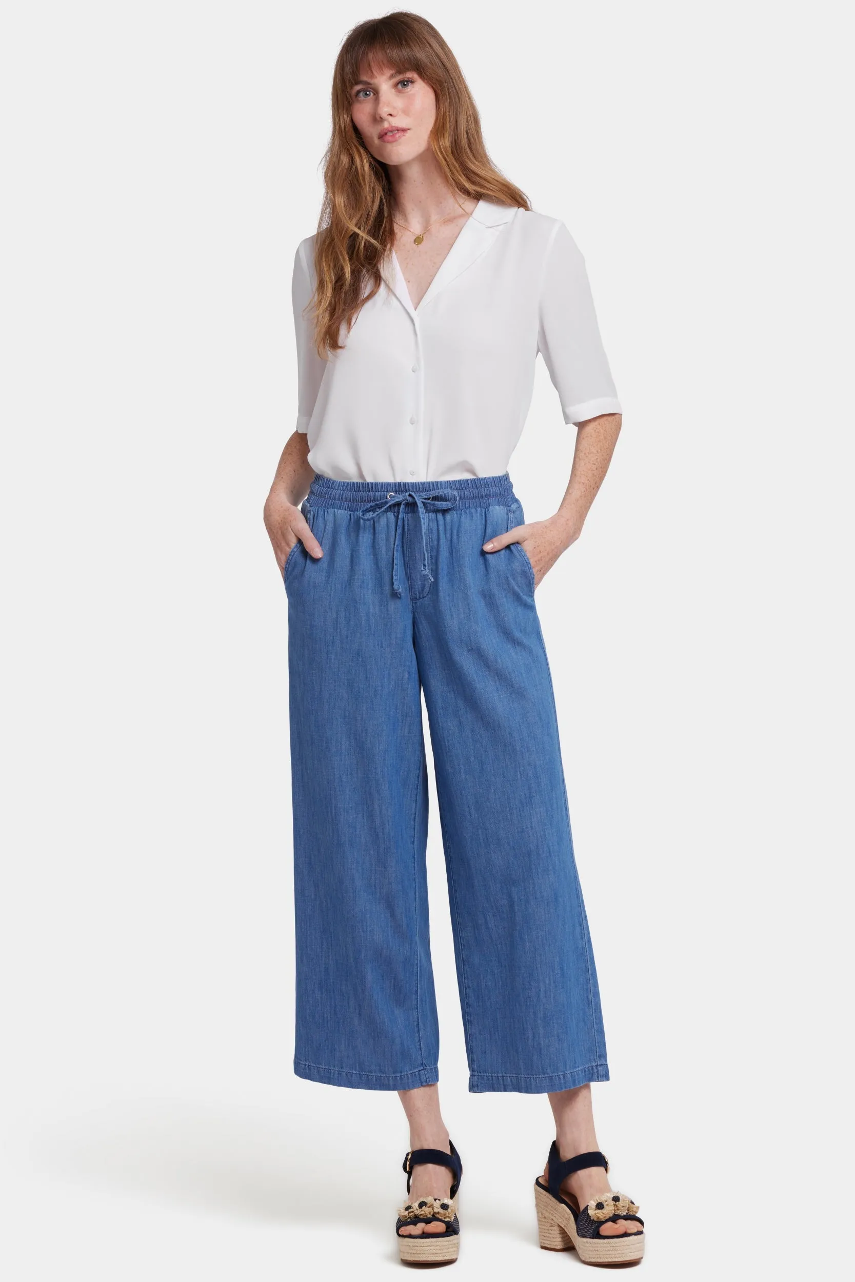 Jayne Pull-On Wide Leg Ankle Pants | Everly