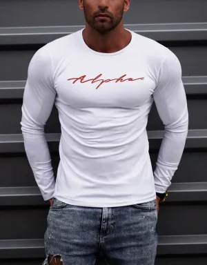 Mens Long Sleeve T-shirt "Alpha" RED MD885