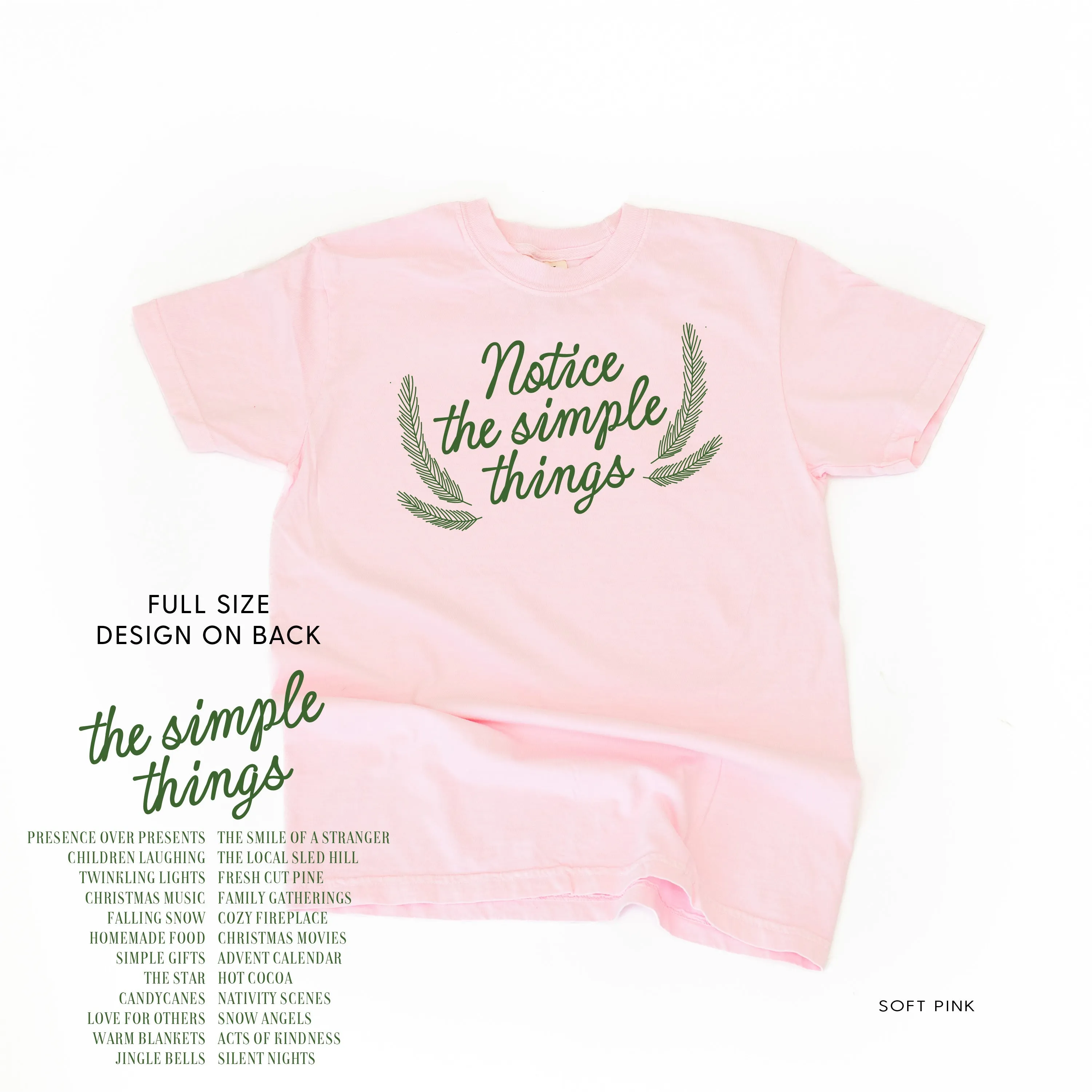 Notice The Simple Things - Simple Things List (f&b) - Comfort Colors Tee