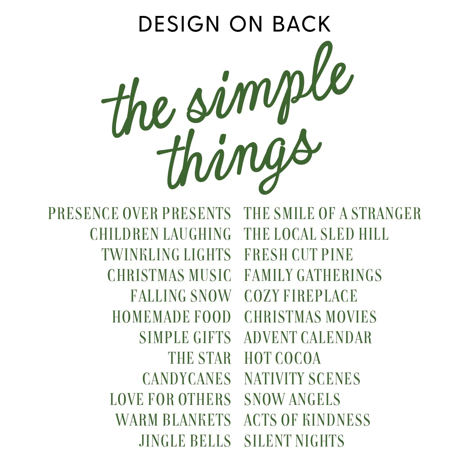 Notice The Simple Things - Simple Things List (f&b) - Comfort Colors Tee