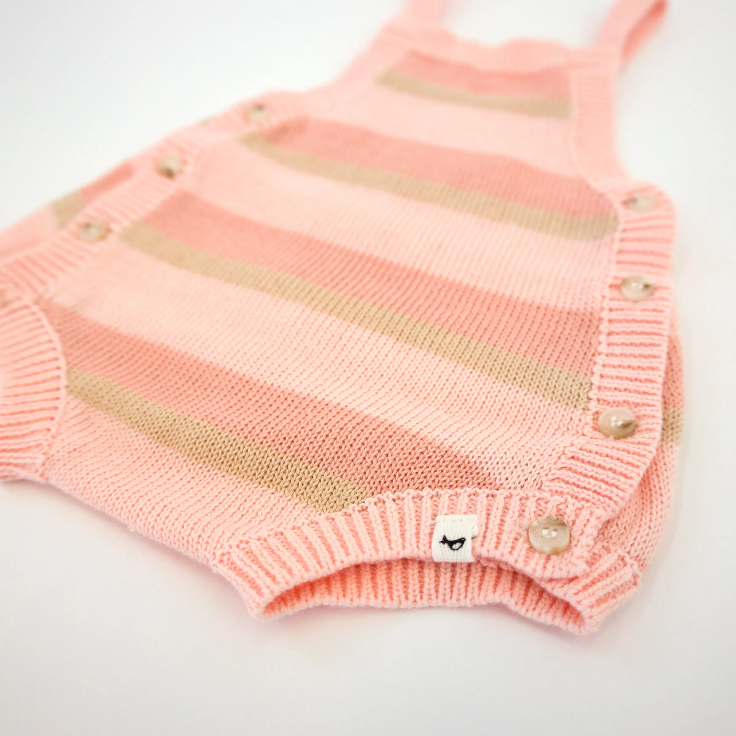 oh baby! Country Club Knitted Bubble - Apricot Stripe