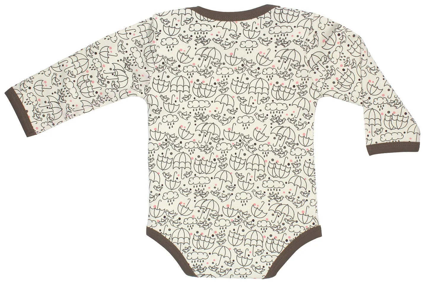 Organic Baby Long Sleeve Onesies Bodysuit GOTS Certified Cotton (Stone)