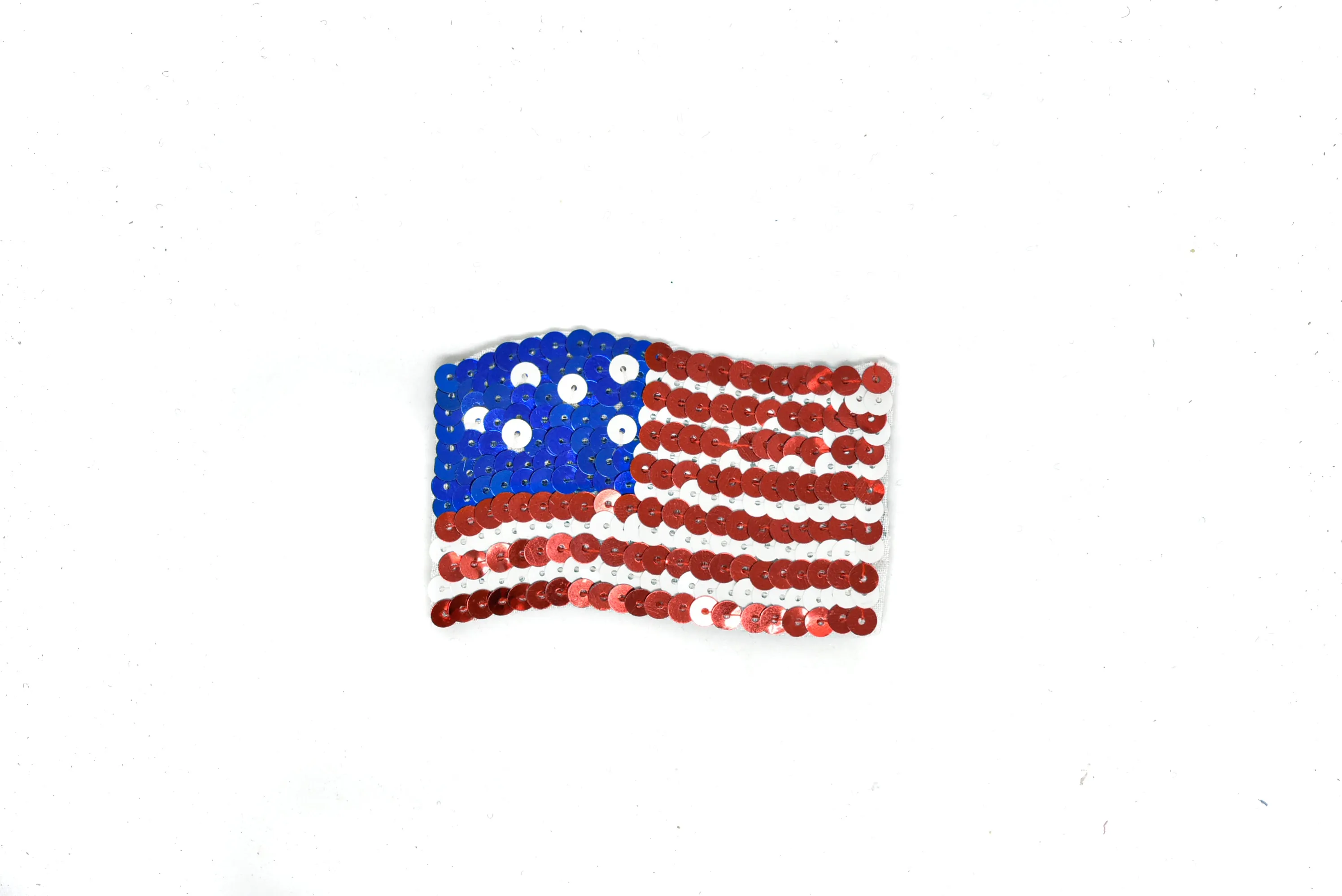 Patriotic Iron-On Applique Patches | American Flag Peace Sign Patch | Peace Sign Patch | American Flag Patch Applique | Sequin American Flag Patch Applique