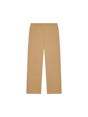 Recycled Wool Jersey Loose Leg Track Pants—camel