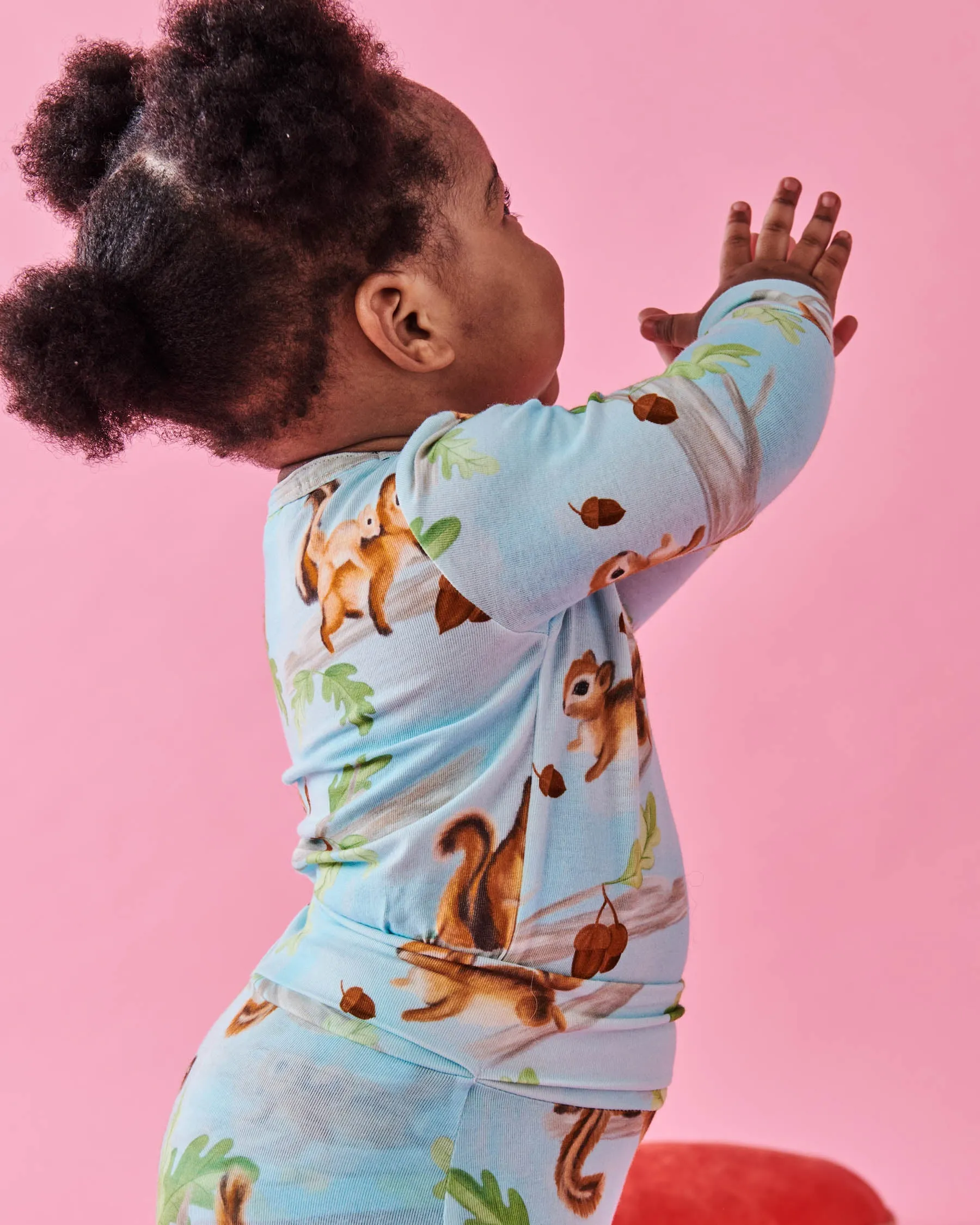 Squirrel Scurry Organic Long Sleeve Romper