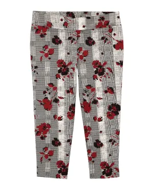 Turin Printed Ankle Pant | Black / Red