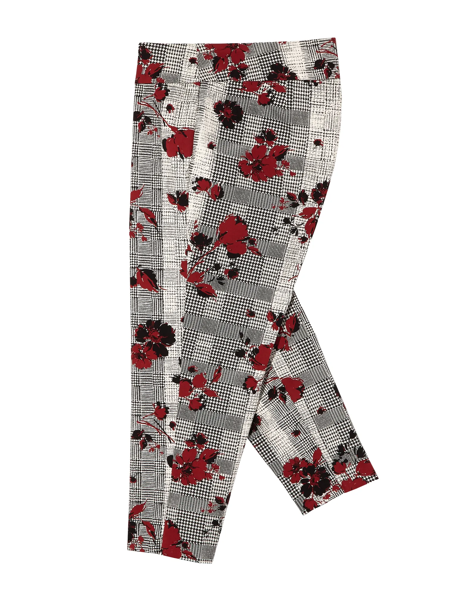 Turin Printed Ankle Pant | Black / Red