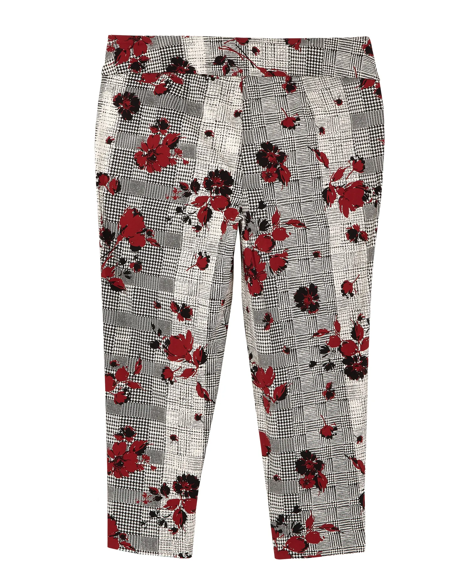 Turin Printed Ankle Pant | Black / Red