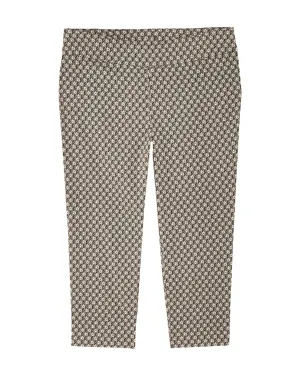 Turin Printed Ankle Pant | Black / Tan