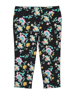 Turin Printed Ankle Pant | Black / Yellow