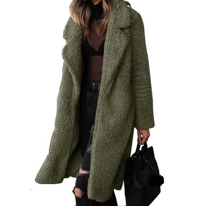 Winter Faux Fur Teddy Outwear Plush Overcoat For Women in Many Colors