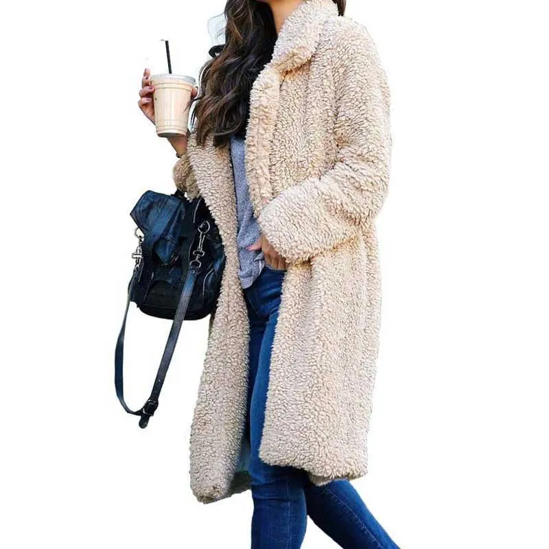 Winter Faux Fur Teddy Outwear Plush Overcoat For Women in Many Colors